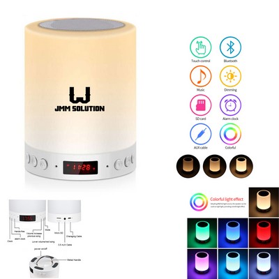 Night Light Wireless Speaker With Alarm Clock