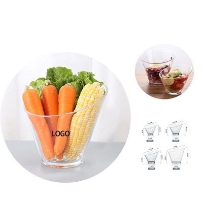 Clear Acrylic Slanted Salad Bowl