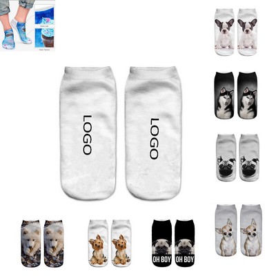 Cute Animal Patterned Ankle Socks