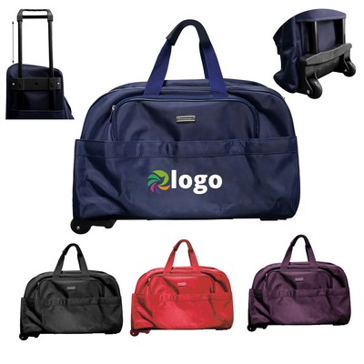 Custom 24L Wheeled Rolling Duffel Luggage Bag MOQ 10pcs