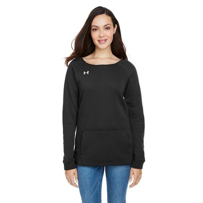 UNDER ARMOUR Ladies' Hustle Fleece Crewneck Sweatshirt