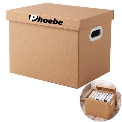 Basics Storage Filing Boxes With Lid And Handle