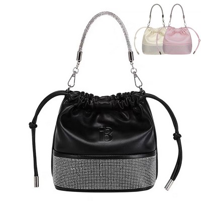 PU Leather Bucket Crossbody Bag