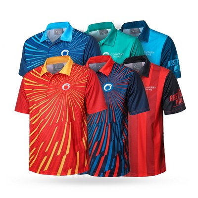 Men's 100%Polyester Sublimated Basic POLO