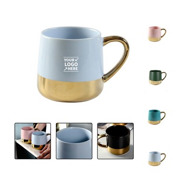 Coffee Mug with Gold Handle