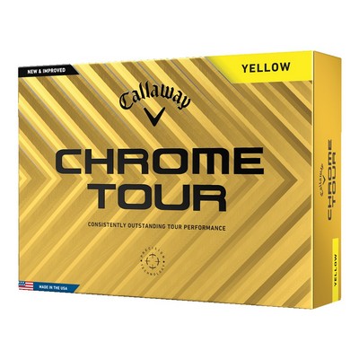 Callaway Chrome Tour Golf Balls - Yellow