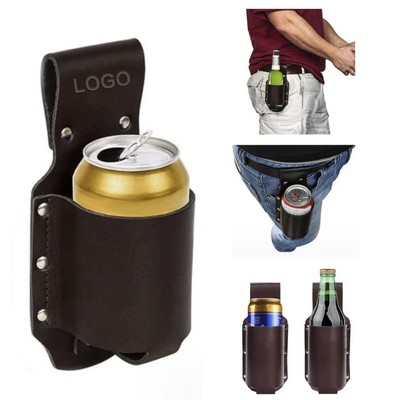 Leather Beer Waist Bag