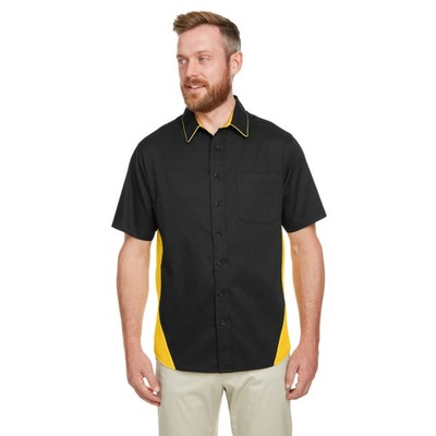 Harriton Men's Tall Flash IL Colorblock Short Sleeve Shirt