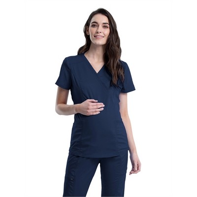 Cherokee® Workwear Revolution Women's Maternity Mock Wrap Top