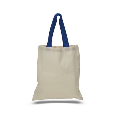 Cotton Tote Bag Natural Body with Color Handles