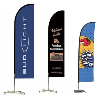 10' Double Sided Half Drop Banner Flag