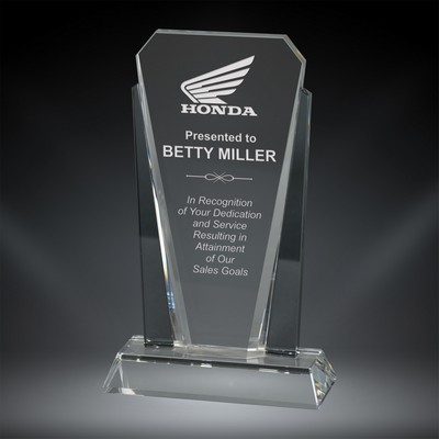 Bethesda Wedge Crystal Award, 6 7/8"H