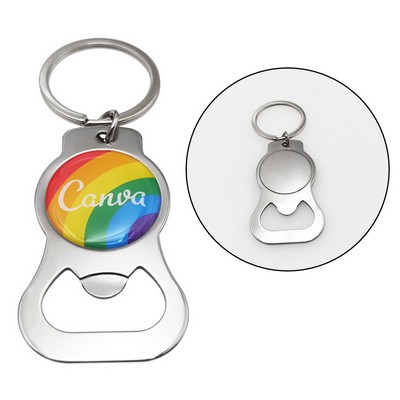 Rainbow LGBT Bottle Cap Opener Key Chain