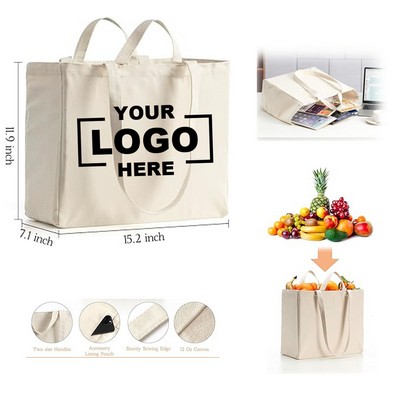 Cotton Canvas Grocery Shopping Bags