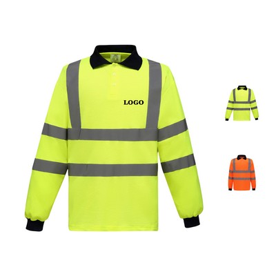 Reflective Strip Long Sleeve Work Clothes