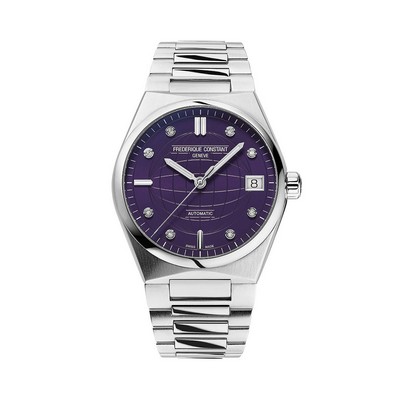 Frederique Constant® Ladies' Highlife Automatic Stainless Steel Bracelet Watch w/Purple Dial