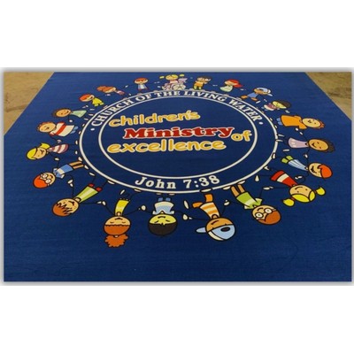 HD DigiPrinted Logo Rug - Oversized Business Rug w Logo - 8' x 8'