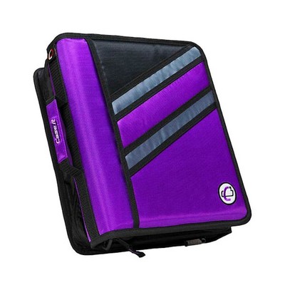 Case-It Z Dual Zipper Binders - Deep Purple, 3 (Case of 6)