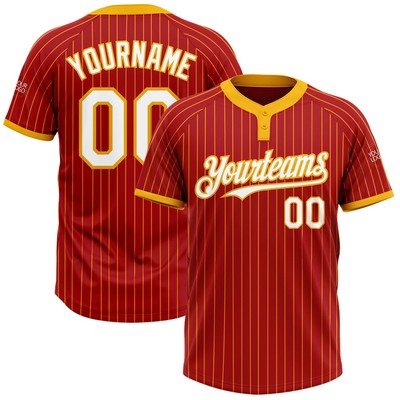 Custom 2-Button Front Baseball Jersey (Full Dye Sublimated)