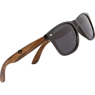 Walnut Wood Sunglasses Dark Polarized Lenses