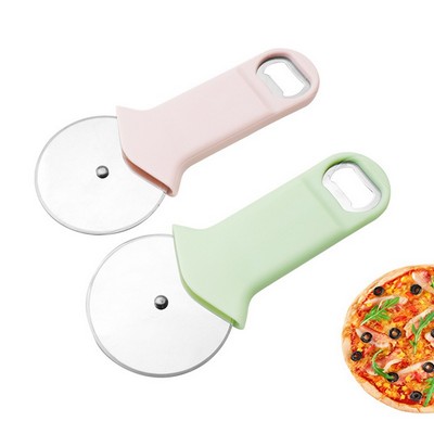 Multipurpose 2-in-1 Pizza Plastic Cutter Wheel Opener