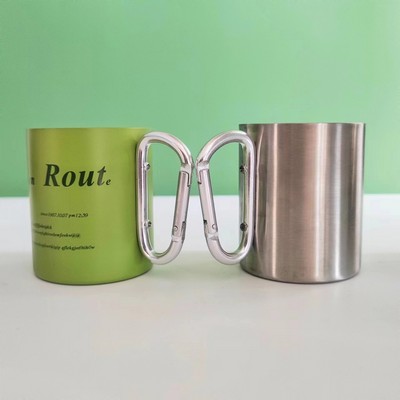 10 oz. Carabiner Handle Stainless Steel Mug