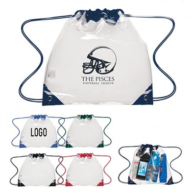 PVC transparent Drawstring Backpack