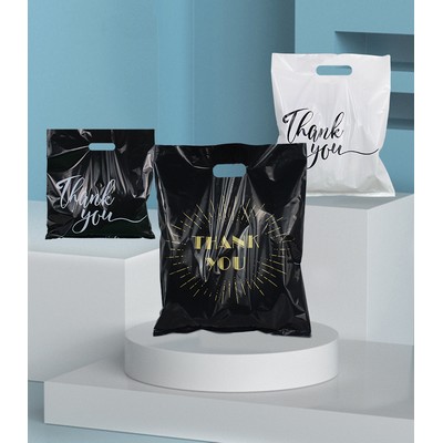 15.7"x19.7" 2.4mil Merchandise Bags with Die Cut Handles for Boutique Bag Shopping Cloth Bags