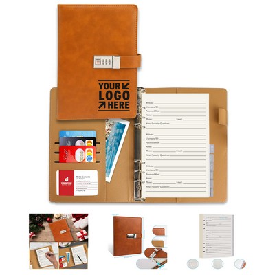 A5 6.7 x 9.25 Inch 302-Page Password Book with Combination Lock