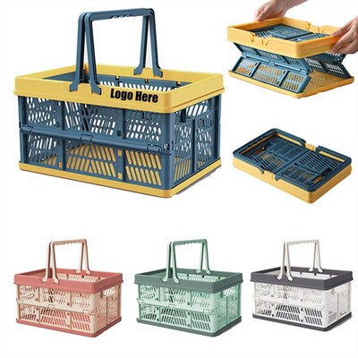 Foldable Plastic Shopping Basket Vegetable Crates