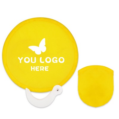 Foldable Round Nylon Fan w/Bag