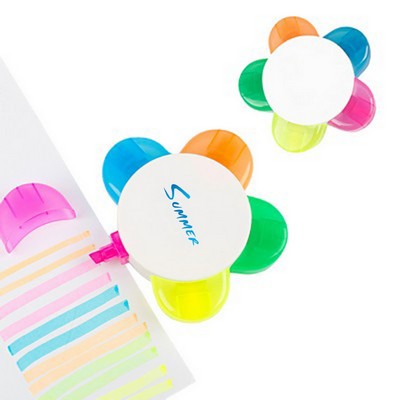 Flower-Shaped Five-Color Highlighter