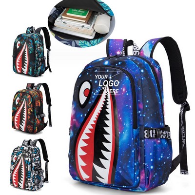 Kids Shark Backpack Cartoon School Bag