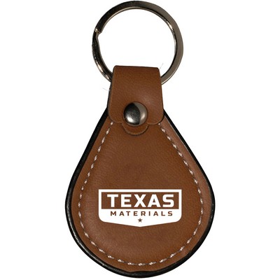 Teardrop Leather Keychain