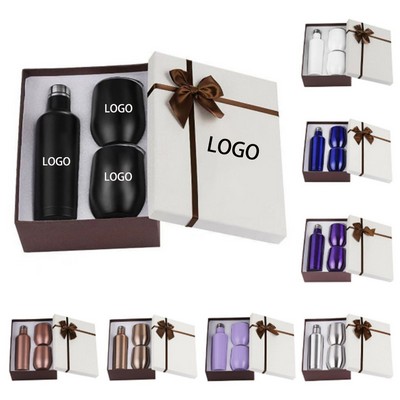 Stainless Steel Wine Tumbler & Bottle Gift set