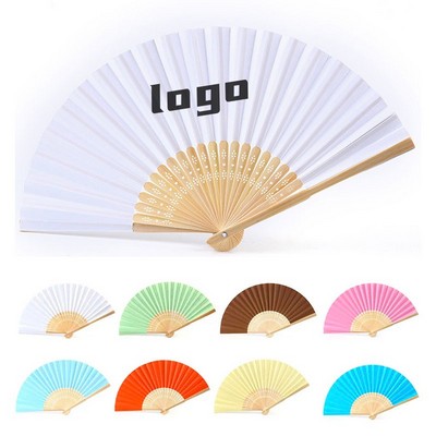 Bamboo Folding Paper Hand Fan