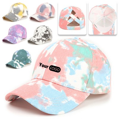 Tie-Dye Crisscross Baseball Cap