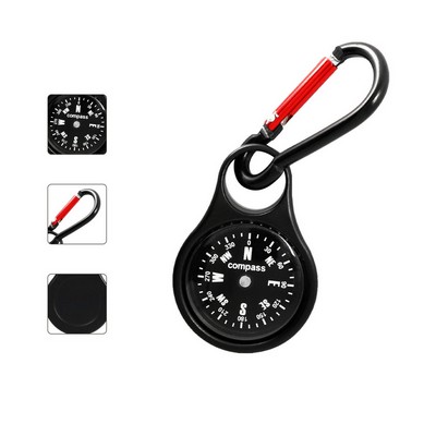 Mini Survival Compass With Carabiner