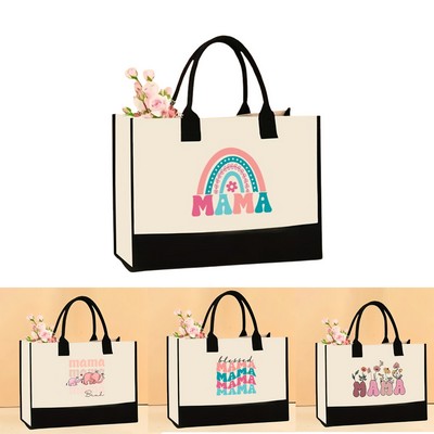 In Stock Mothers Day Canvas Tote Bag Custom