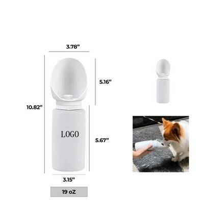 19oz Foldable Silicone Dog Water Bottle