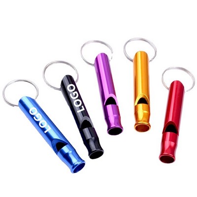 Safety Whistle Aluminum Keychain