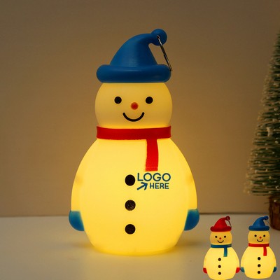 Festive Snowman LED Night Light With Customizable Logo