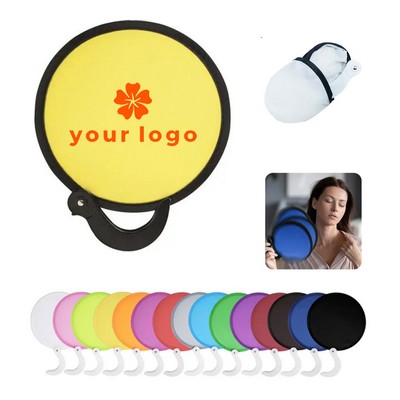 Collapsible Handheld Fan With A Pouch