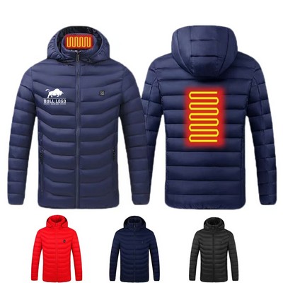 Unisex Heated Down Jacket Not Include Power Bank