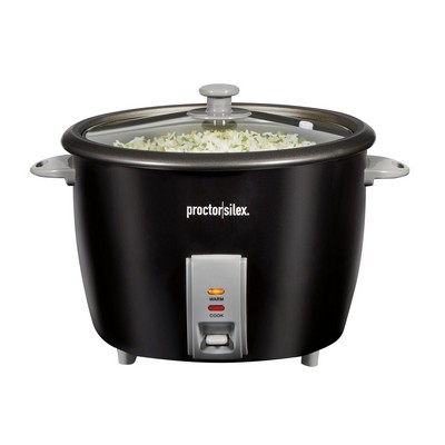 Proctor Silex 30 Cup Rice Cooker & Steamer, Extra-Large Capacity, Includes Accessories, Black & Silv