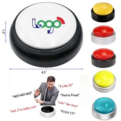 10 Seconds Sound Talking Button Recording Your Voice Button Answer Buzzer with High Sound Quality