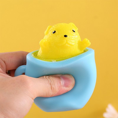 Squirrel In Cup Squishy Stress Reliever