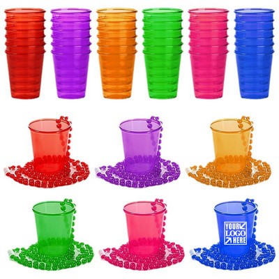 Party Plastic Beaded Chain Shot Glass Necklaces