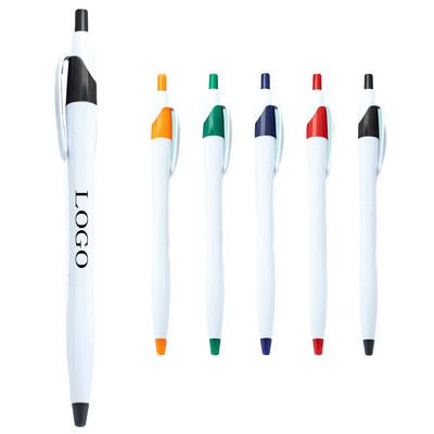 Retractable Plastic Ballpoint Pen