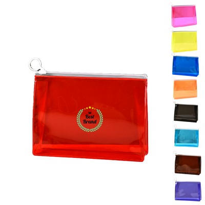 Pvc Clear Round Zipper Cosmetic Pouch